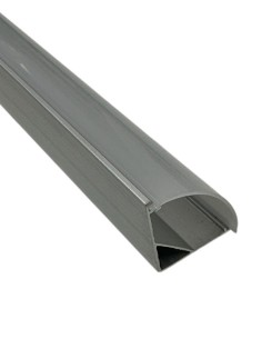 LIBA0433MM Profilo led angolare in metallo anodizzato mt.2 completo di cover satinata ed accessori 2