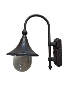 Ghidini 652//tn lampione a parete nero 1x60w e27 serie monaco