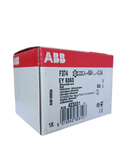 Abb ey 636 3 F374 pure differential switch 4p 63a 0.3a