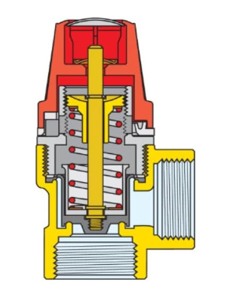CALEFFI 311430  Valvola di sicurezza femmina-femmina 1/2" 3 bar