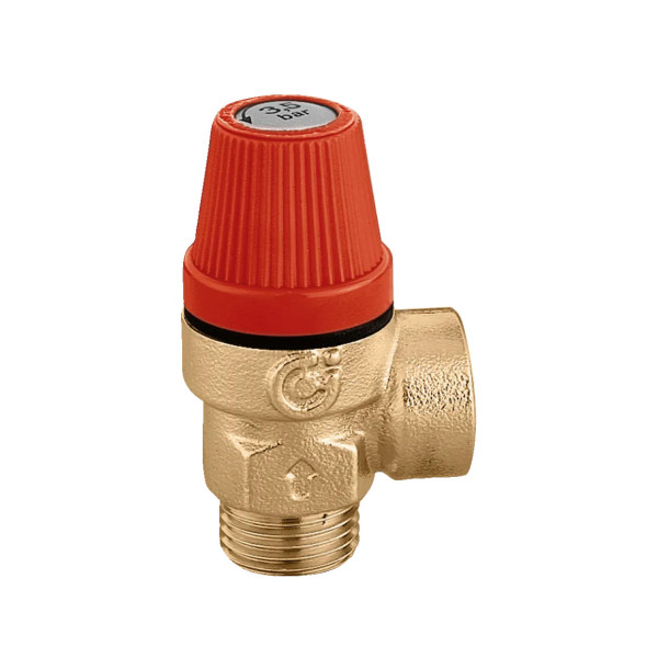 CALEFFI 312430 valvola di sicurezza maschio femmina  1/2" 3bar