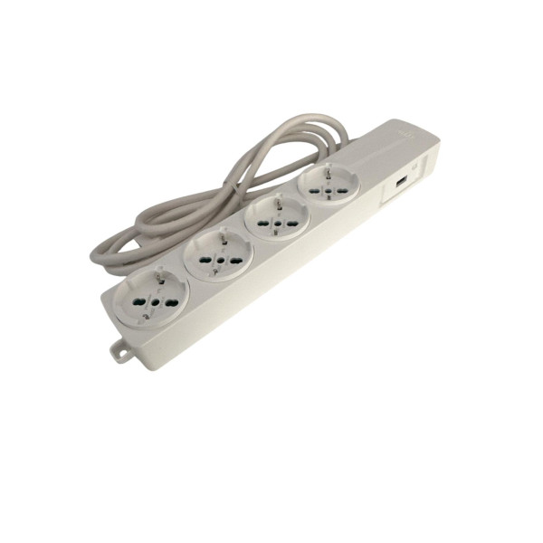 Multiprise USB universelle 4 ports Vimar 01296.Usb.Cc.B blanche