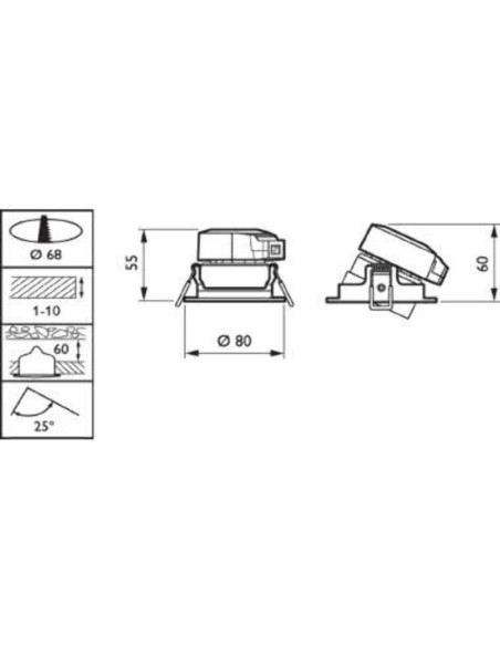 Philips Faretto da incasso a LED - Faretto LED da incasso - RS061B - 07270799