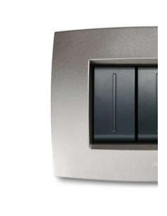 Abb placca smart tecnopolimero 6 moduli 2cse0602smp elos grigio argento