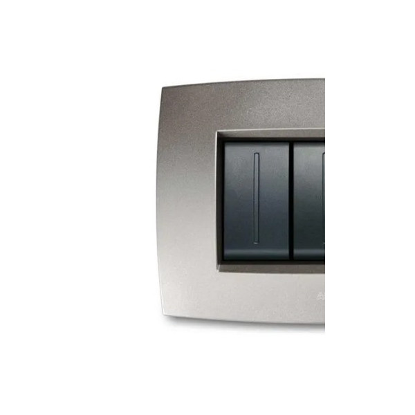 Abb placca smart tecnopolimero 6 moduli 2cse0602smp elos grigio argento