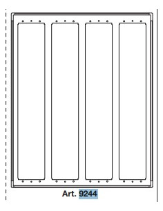 Vimar 9244 Cornice con protezione 16 moduli 4m x 4m grigio luce