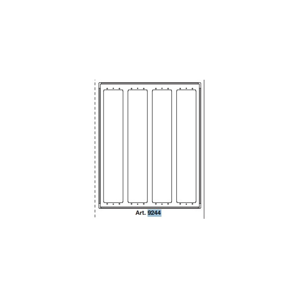 Vimar 9244 Cornice con protezione 16 moduli 4m x 4m grigio luce