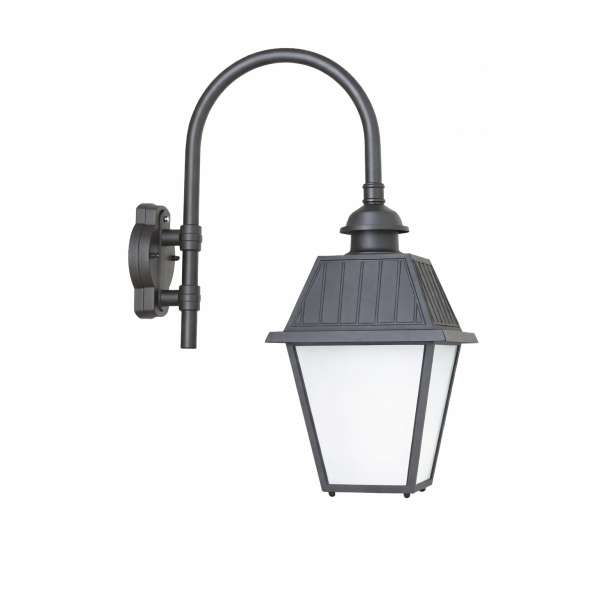 Surya 51210 L2 Lanterna 1x150w max e27 grigio con vetro trasparente IP43