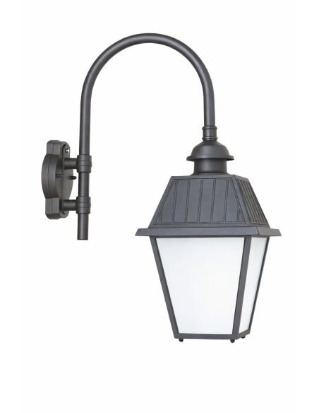 Surya 51210 L2 Lanterna 1x150w max e27 grigio con vetro trasparente IP43