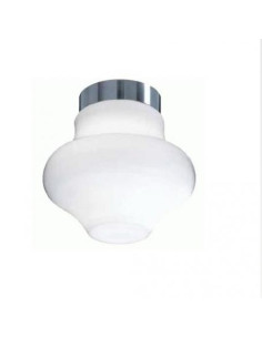 Fabbian d14e04 01 classici lamp soffitto diam 200 1xe27 60w vetro bianco,cromo lucido