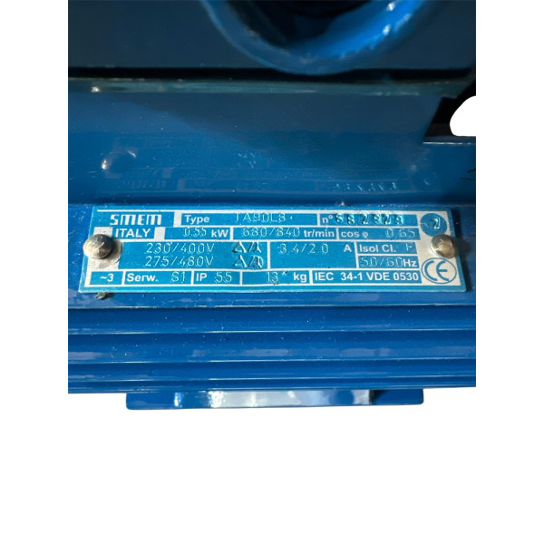 Smem ta90l8 motor 0.55kw (ta90l8)230//400 t00//142 ik425w1