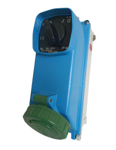 Palazzoli 472363 presa interbloccata con base portafusibili 3p+t 16a 10h ip67 alluminio 50-100v-300hz