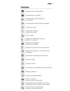 Came 845AA-0040 Th/550 bk (nero) 230v cronotermosto touch da parete 2