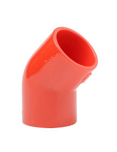 INIM GOMITO A 45° D.25 MM ABS ROSSO (CTT-SAEY500250RS)