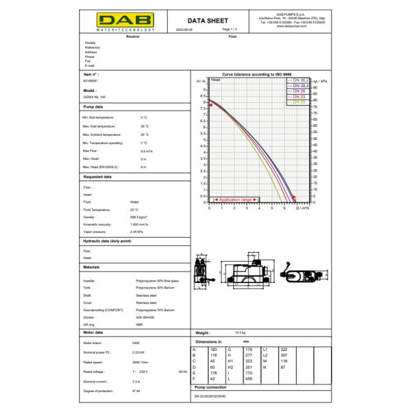 Dab 60185581 GENIX WL 130 Stazione automatica di raccolta e sollevamento acque