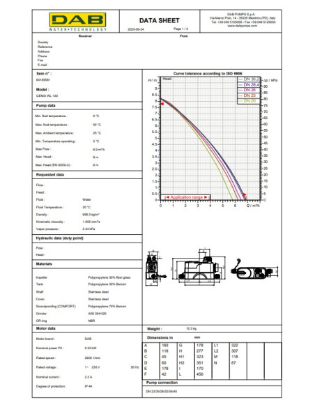 Dab 60185581 GENIX WL 130 Stazione automatica di raccolta e sollevamento acque