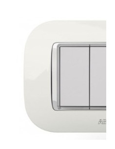 Abb white round plate 4 modules