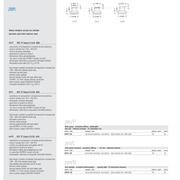 Castaldi Zen//p-led a luce bianca-a2