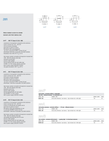 Castaldi Zen//p-led 1w a luce bianca-a2 ip67