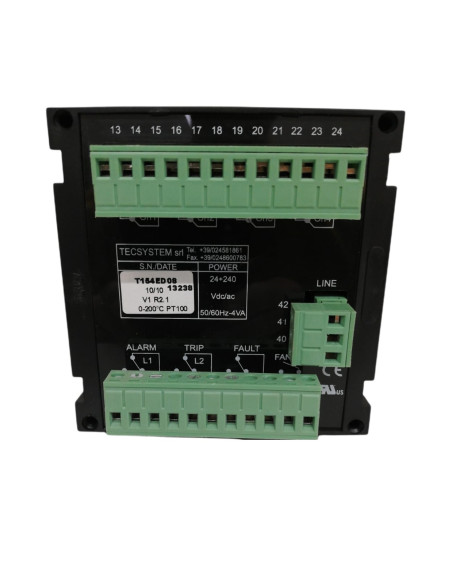 T154 Tecsystem centralina di controllo termico trafo mt 24-240Vac/cc