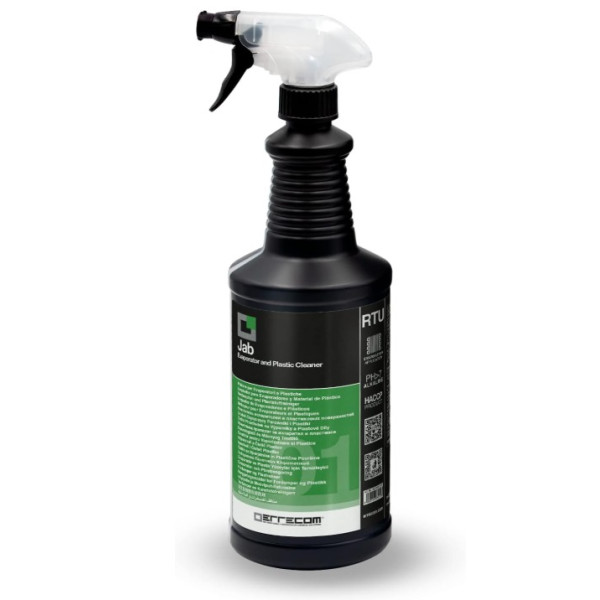 JAB 1L. Errecom Jab, Pulitore Profumato Alcalino per Climatizzatori, Flacone Spray con trigger, 1 L