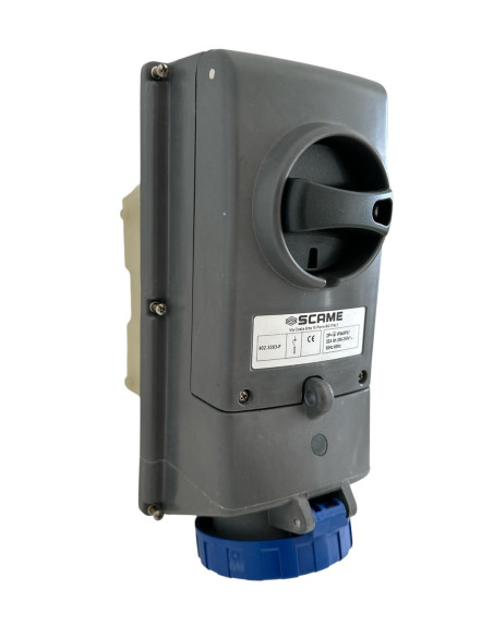 Scame 402 3283-f presa interbloccata 2p t ip66//ip67 32a 6h