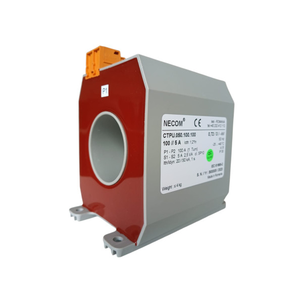 Necom ctpu.050.100.100 trasformatore di corrente 100/5a 0,72kv