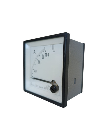 Amperometro ec4v 100//5a analog  72x72mm