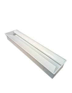 Iguzzini 3635 Base lighting plafoniera incasso 36w g13 asimmetrica bianca 1225x300x150