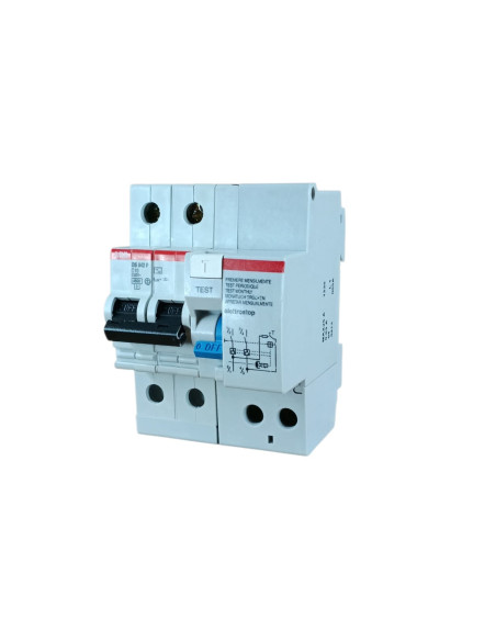 Abb ds642 interruttore differenziale magnetotermico 2p 10a 4,5ka 30ma