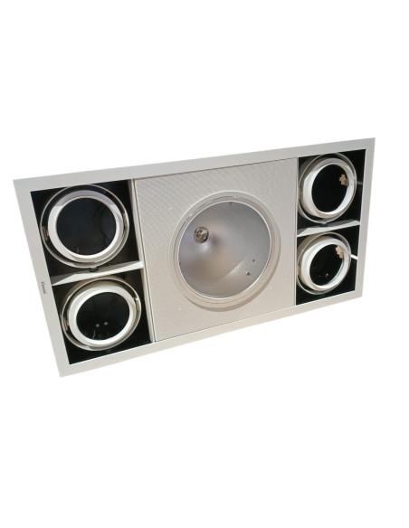 Iguzzini A778 Frame incasso 4x75w ar111 + 1x150w G12 bianco
