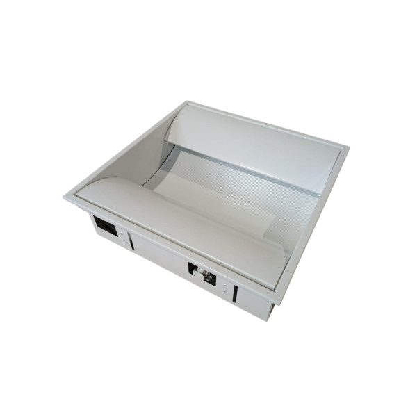 Iguzzini 3601Base light incasso bianco 2x24w fl 2g11 d.400x125mm