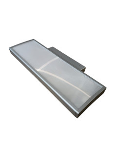 Iguzzini 5155 y light applique grigio micropris 2x80w tc-l elettr l