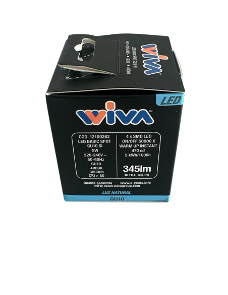 LED gu10 5w 4000k forma plata