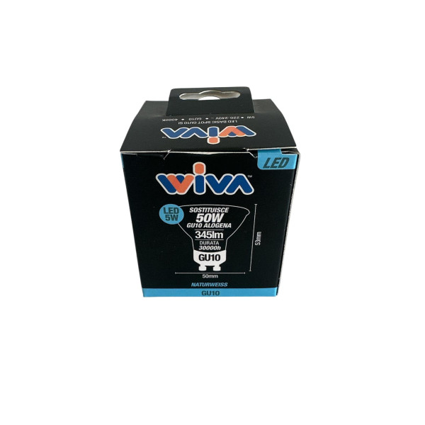 Wiva 12100262 Led gu10 5w 4000k silver shape